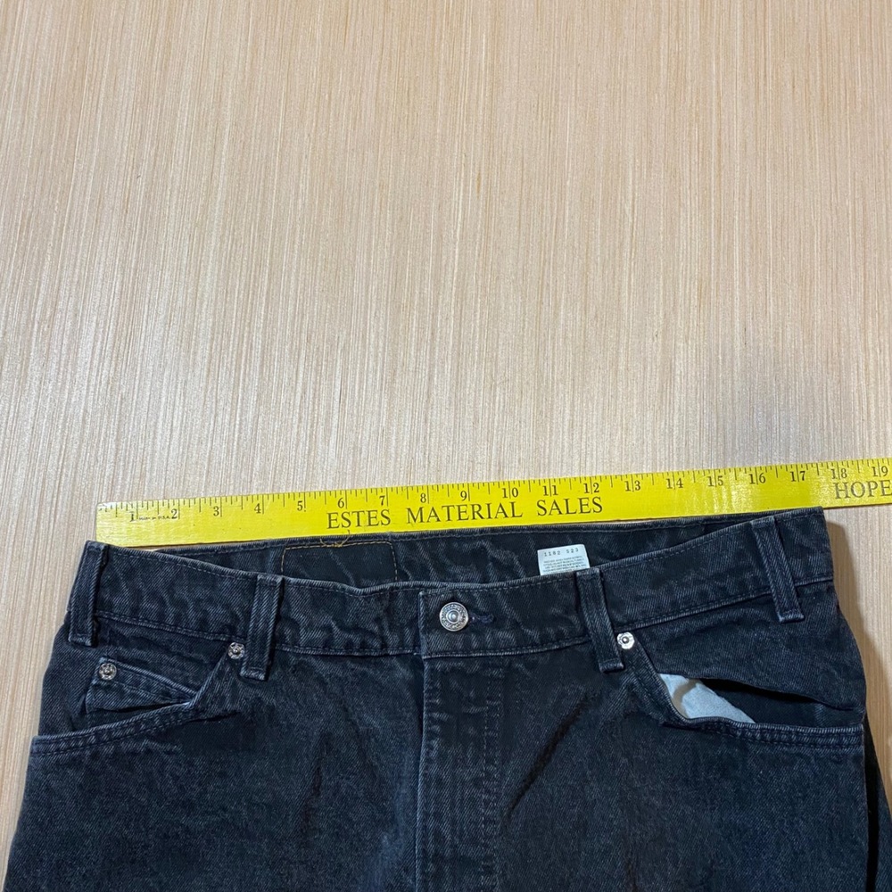 Vintage Levis 560 Orange Tab Black Loose Fit Tapered Leg Jeans 36x30 Made in USA - Picture 3 of 9